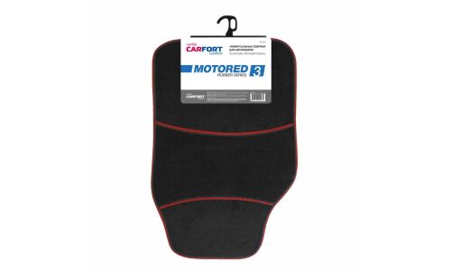 Коврики универсальные CARFORT MOTORED 3 для переднего и заднего ряда, черный цвет, 4шт