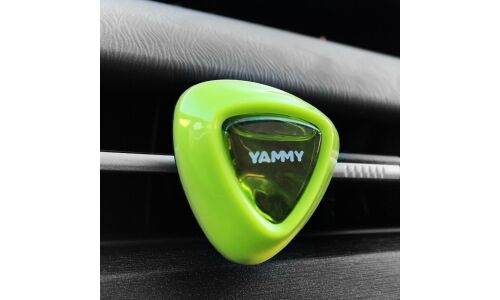 Ароматизатор в дефлектор Yammy Green Apple (Зеленое яблоко), жидкий, клипса, арт. F014