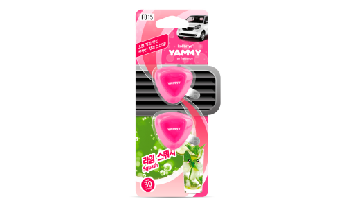 Ароматизатор в дефлектор Yammy Squash (Свежесть), жидкий, клипса, арт. F015