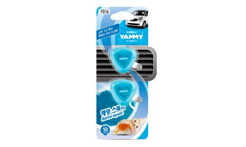 Ароматизатор в дефлектор Yammy Marine Squash (Морская свежесть), жидкий, клипса, арт. F016
