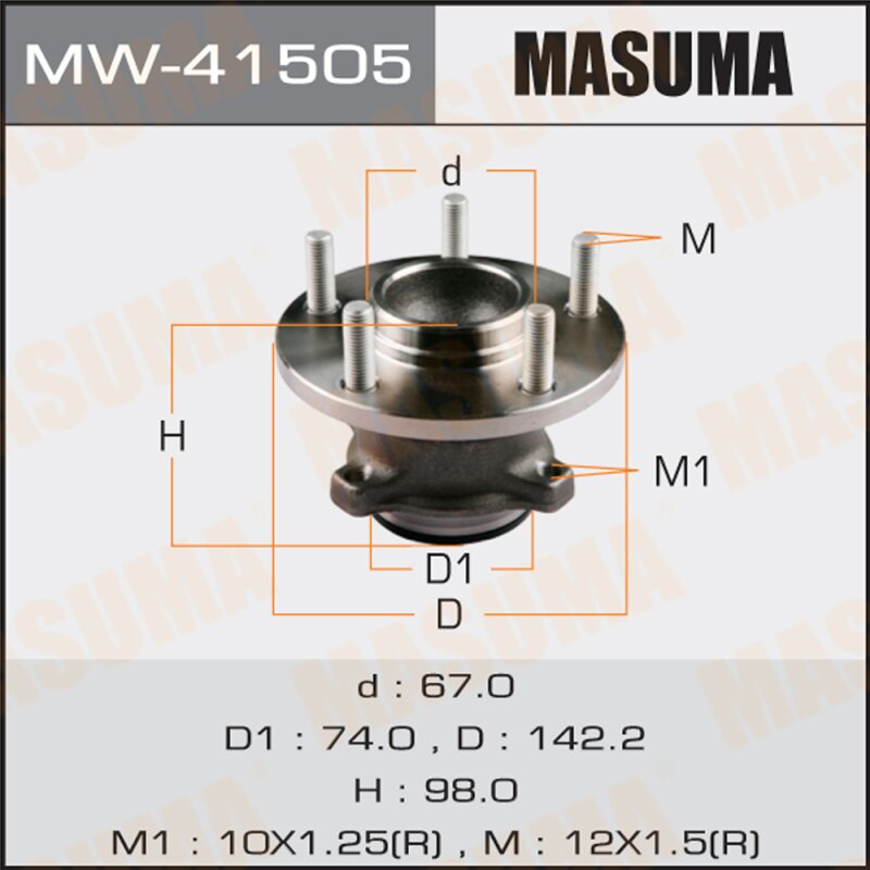 

Ступичный узел MASUMA rear MAZDA 3, AXELA // BK5P 08