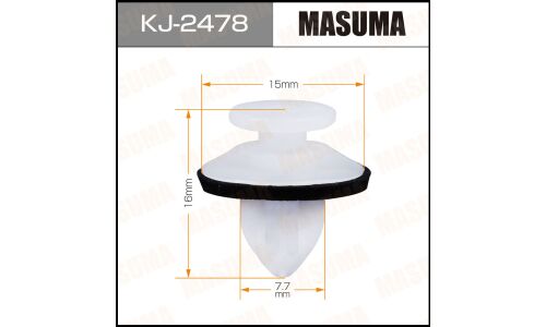 Клипса крепёжная молдинга дверей Masuma, для Toyota, арт. KJ-2478