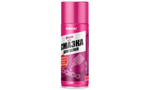 Смазка аэрозольная Rinkai Chain Lube для цепей, водостойкая, антикоррозийная, баллон 200мл, арт. RC1004
