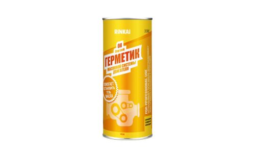 Герметик масляной системы Rinkai Oil Stop Leak, для бензиновых и дизельных двигателей, банка 443мл, арт. RC1802