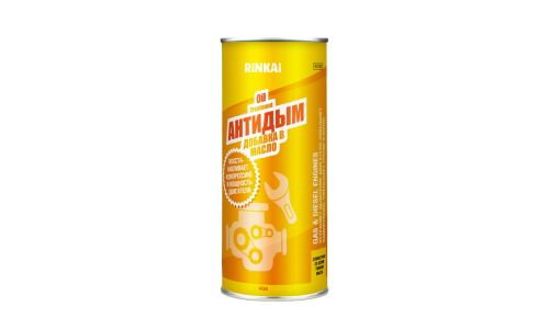 Присадка в моторное масло Rinkai Oil Treatment, антидым, для бензиновых и дизельных двигателей, банка 443мл, арт. RC1803