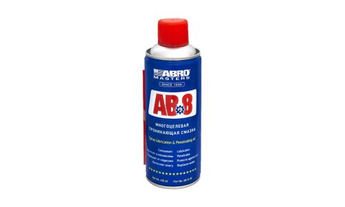 Смазка проникающая (жидкий ключ) ABRO Masters AB-8, многоцелевая, антикоррозийная, аэрозоль 450мл, арт. AB-8-R