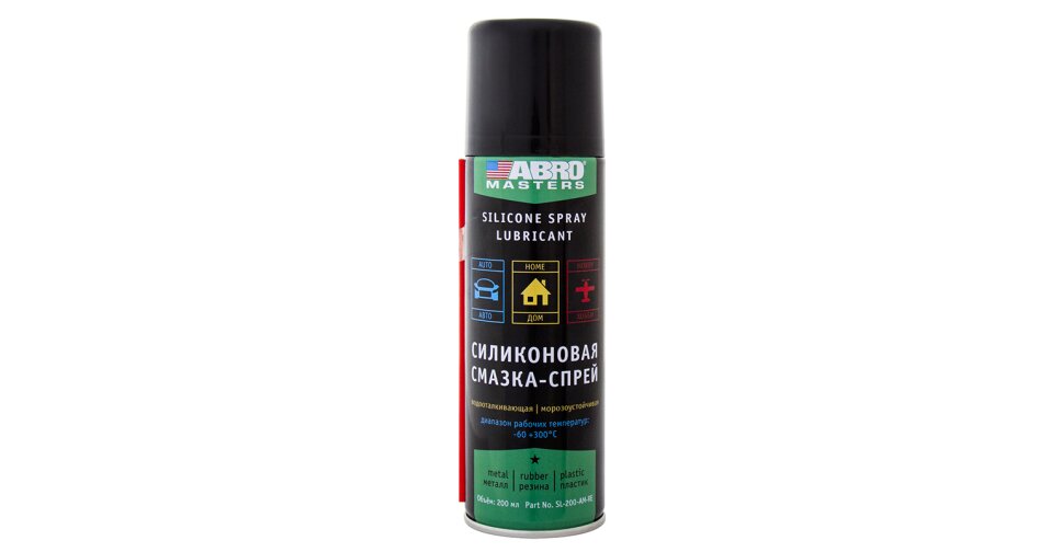 Смазка аэрозольная ABRO Masters Silicone Spray Lubricant многоцелевая ...