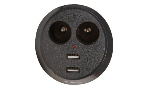 Разветвитель прикуривателя Airline 12/24В, 2 гнезда, 1xUSB (5В, 2.1А), 1xUSB (5В, 1А), 60Вт, кабель 60см, черный, арт. ASP-2U-16