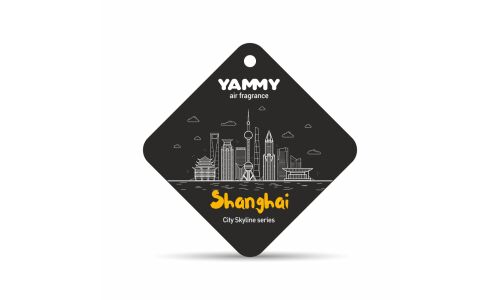 Ароматизатор подвесной Yammy City Skyline Shanghai (Шанхай), картон с пропиткой, арт. CSP06