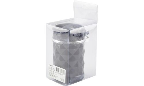 Пепельница с ромбовидными гранями с подсветкой, черный цвет