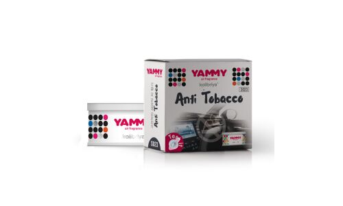 Ароматизатор на торпедо Yammy Anti Tobacco (Антитабак), меловой, баночка, арт. S023