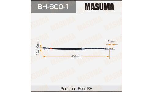 Шланг тормозной Masuma для Toyota Highlander, задний, правый, арт. BH-600-1