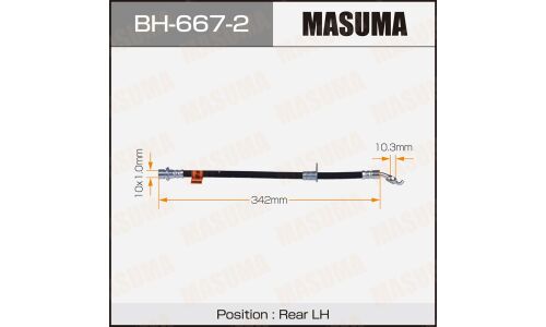 Шланг тормозной Masuma для Toyota Avensis, задний, левый, арт. BH-667-2