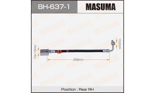 Шланг тормозной Masuma для Nissan FX35 / FX45, задний, правый, арт. BH-637-1