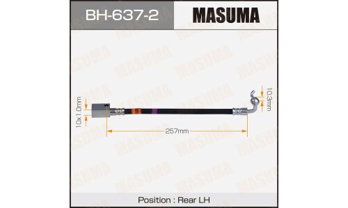 Шланг тормозной Masuma для Nissan FX35 / FX45, задний, левый, арт. BH-637-2