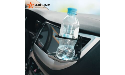 Подстаканник Airline, в дефлектор, складной, чёрный/серый, арт. ACH-D-001