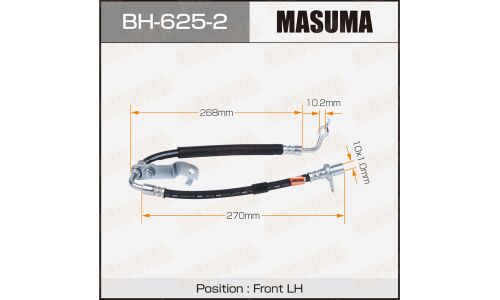 Шланг тормозной Masuma для Mazda 6, передний, левый, арт. BH-625-2