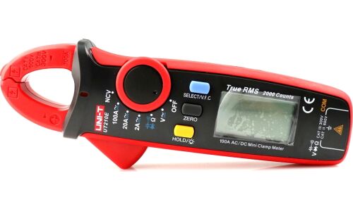 Токовые клещи (мультиметр) UNI-T UT210E, AC/DC, питание 2xААА, ударопрочный корпус, сумка