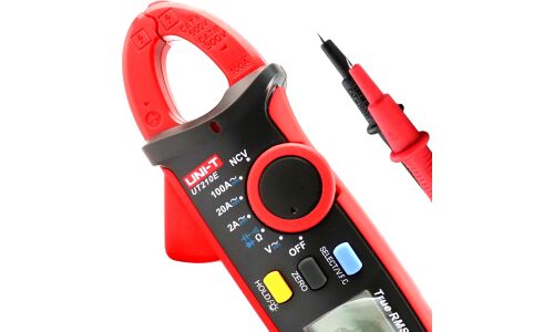 Токовые клещи (мультиметр) UNI-T UT210E, AC/DC, питание 2xААА, ударопрочный корпус, сумка
