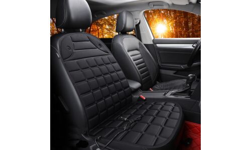 Накидка с подогревом CARFORT SUN, для передних сидений, ткань, черный цвет, 1шт
