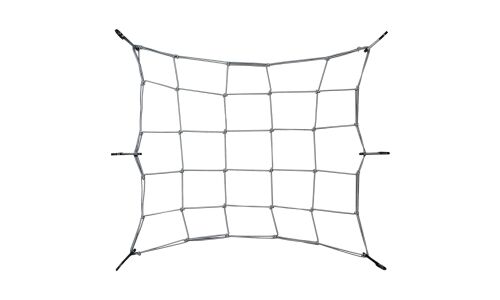 Сетка багажная Airline, 400x400мм, 6 пластиковых крючков, серая, арт. AS-S-07