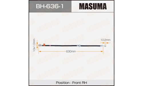 Шланг тормозной Masuma для Nissan FX35 / FX45, передний, правый, арт. BH-636-1