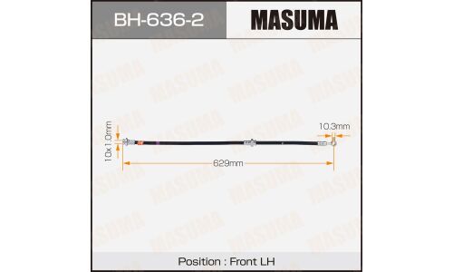 Шланг тормозной Masuma для Nissan FX35 / FX45, передний, левый, арт. BH-636-2