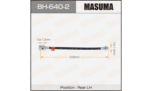 Шланг тормозной Masuma для Nissan FX35 / FX37 / FX50, задний, левый, арт. BH-640-2