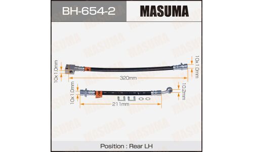 Шланг тормозной Masuma для Honda Civic, задний, левый, арт. BH-654-2