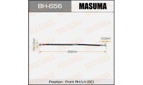 Шланг тормозной Masuma, передний, арт. BH-656