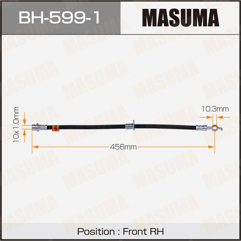 

Шланг тормозной MASUMA T-/front/ CAMRY, WINDOM / ACV30L, MCV30RH