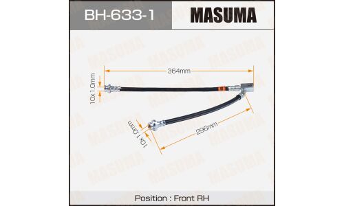 Шланг тормозной Masuma для Nissan FX35 / FX37 / FX50, передний, правый, арт. BH-633-1