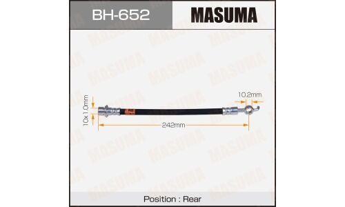 Шланг тормозной Masuma, задний, арт. BH-652
