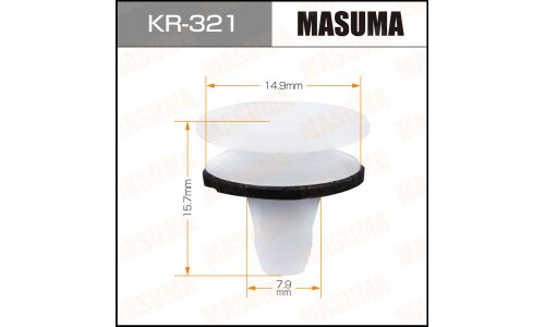 Клипса крепежная MASUMA KR-321 (OEM 92485-2H000)