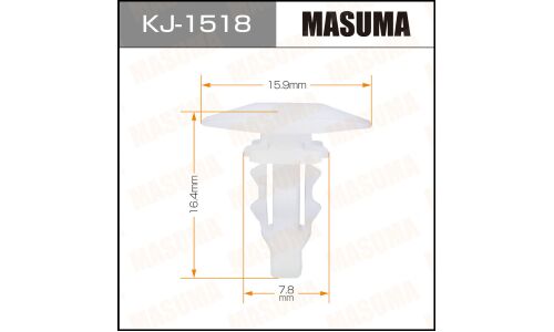 Клипса крепёжная уплотнителей капота Masuma, для Infiniti, Nissan, арт. KJ-1518