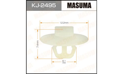 Клипса крепёжная уплотнителей дверей Masuma, для Honda, арт. KJ-2495