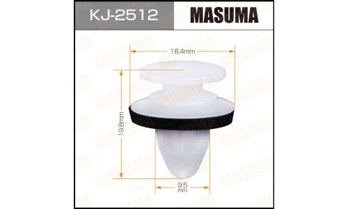 Клипса крепёжная накладок дверей/крыла Masuma, для Mazda, арт. KJ-2512