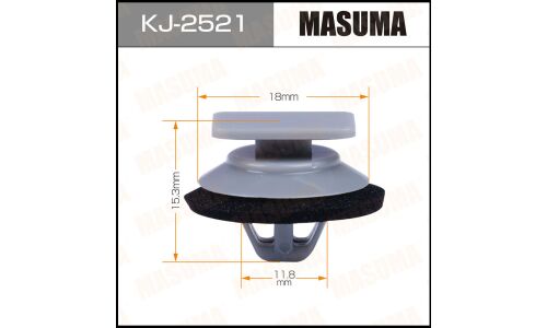 Клипса крепёжная накладок дверей Masuma, для Mazda, арт. KJ-2521