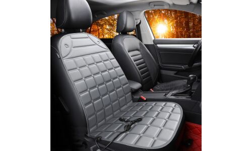 Накидка с подогревом CARFORT SUN, для передних сидений, ткань, серый цвет, 1шт