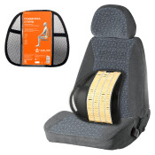 Поддержка спины Airline, анатомическая, ПВХ с деревянными вставками, черный цвет, 480x380мм, арт. ASC-BS-17 Поддержка спины Airline, анатомическая, ПВХ с деревянными вставками, черный цвет, 480x380мм, арт. ASC-BS-17