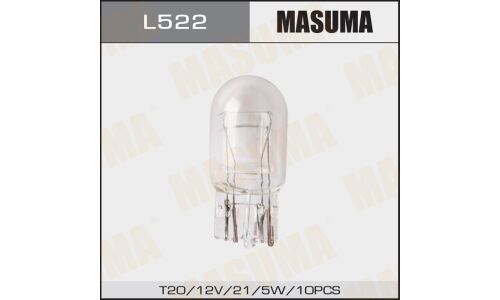 Лампа Masuma W21/5W (W3x16q, T20), 12В, 21/5Вт, арт. L522