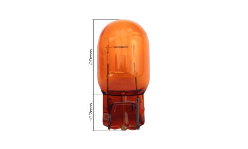 Лампа Masuma WY21W (WX3x16d, T20), 12В, 21Вт, оранжевая, комплект 10 шт, арт. L521