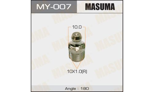 Тавотница Masuma, M10x1(R), угол 180°, арт. MY-007