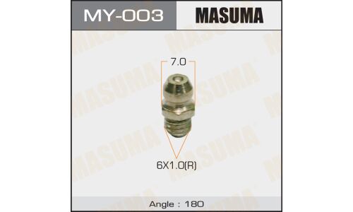 Тавотница Masuma, M6x1(R), угол 180°, арт. MY-003
