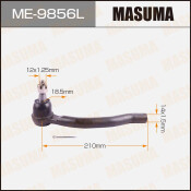 Наконечник рулевой тяги Masuma, левый, арт. ME-9856L