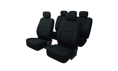 Чехлы CARFORT SHIELD для передних и задних сидений, ткань, черный цвет, 9 предметов
