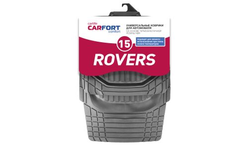 Коврики универсальные CARFORT ROVERS 15 для переднего и заднего ряда, черный цвет, ванночка, 4шт