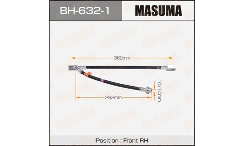Шланг тормозной Masuma для Nissan FX35 / FX37 / FX50, передний, правый, арт. BH-632-1