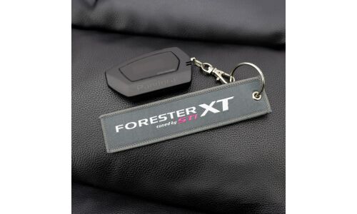 Брелок тканевый с вышивкой «STI», серого цвета