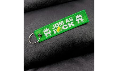 Брелок тканевый с вышивкой «JDM AS F*CK»